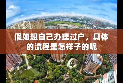 假如想自己办理过户，具体的流程是怎样子的呢