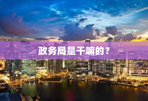 政务局是干嘛的？