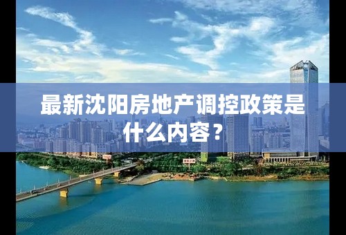最新沈阳房地产调控政策是什么内容？