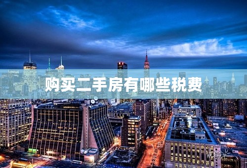 购买二手房有哪些税费