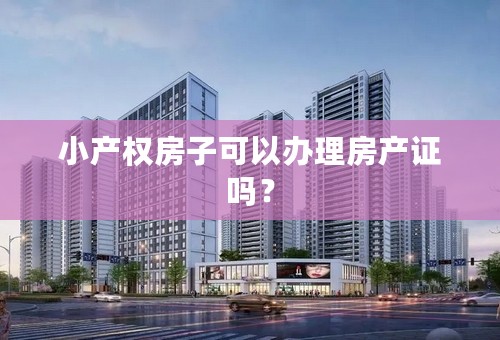 小产权房子可以办理房产证吗？