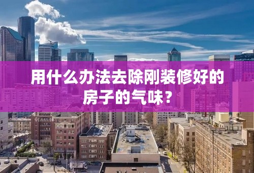 用什么办法去除刚装修好的房子的气味？