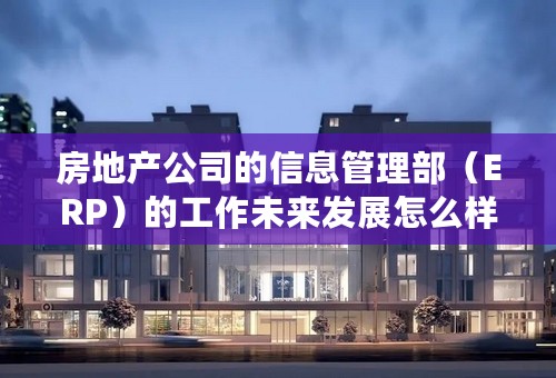 房地产公司的信息管理部（ERP）的工作未来发展怎么样？请大神指点呀，谢谢