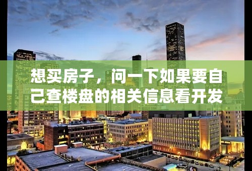 想买房子，问一下如果要自己查楼盘的相关信息看开发商是否合法,去哪些网站查?