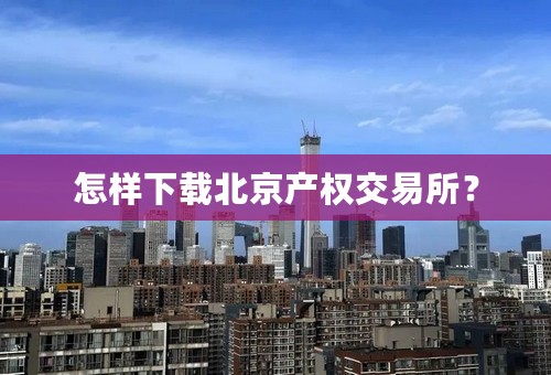 怎样下载北京产权交易所？
