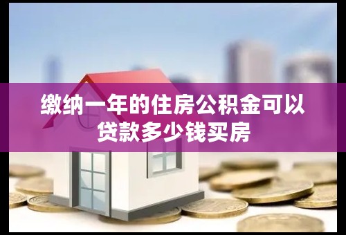 缴纳一年的住房公积金可以贷款多少钱买房