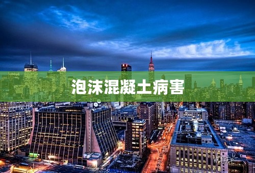 泡沫混凝土病害