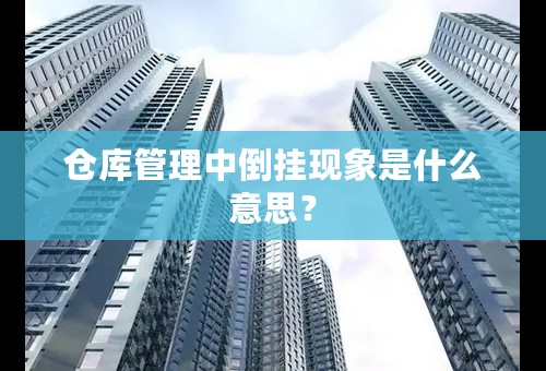 仓库管理中倒挂现象是什么意思？
