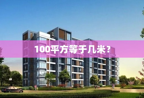 100平方等于几米？