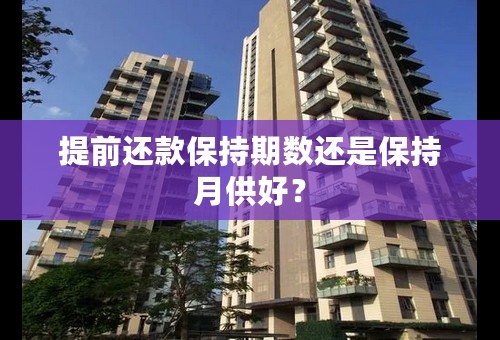 提前还款保持期数还是保持月供好？