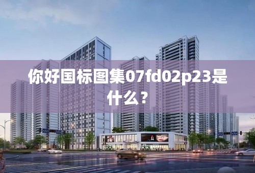 你好国标图集07fd02p23是什么？