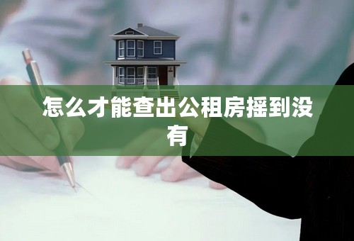怎么才能查出公租房摇到没有