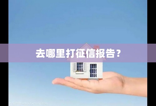 去哪里打征信报告？