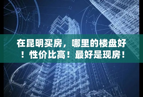 在昆明买房，哪里的楼盘好！性价比高！最好是现房！