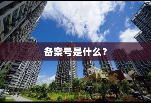 备案号是什么？