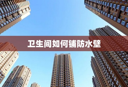 卫生间如何铺防水壁