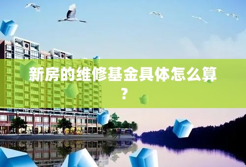 新房的维修基金具体怎么算？