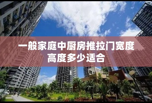 一般家庭中厨房推拉门宽度高度多少适合
