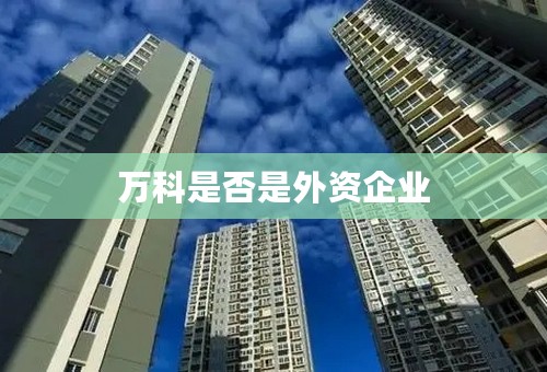 万科是否是外资企业