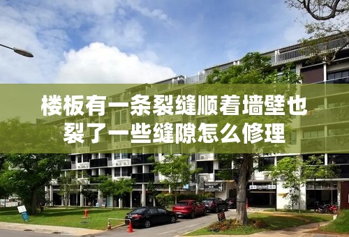 楼板有一条裂缝顺着墙壁也裂了一些缝隙怎么修理
