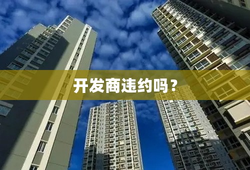 开发商违约吗？