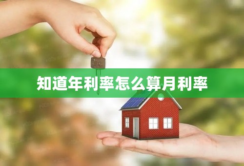 知道年利率怎么算月利率