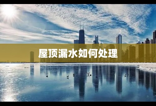 屋顶漏水如何处理
