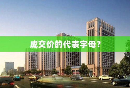 成交价的代表字母？
