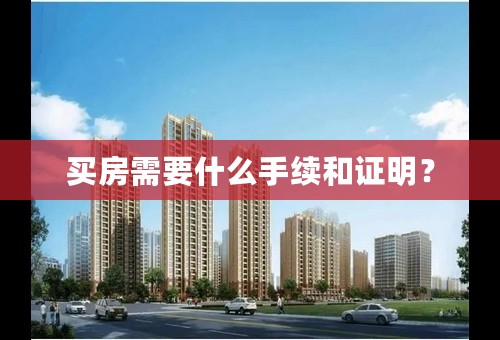买房需要什么手续和证明？