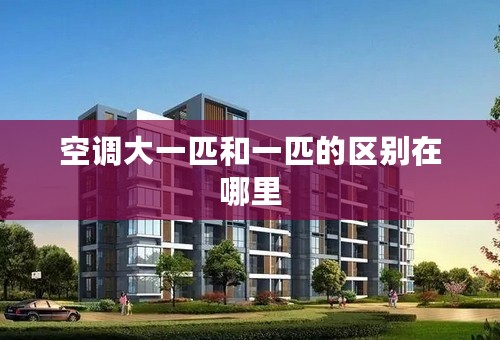 空调大一匹和一匹的区别在哪里
