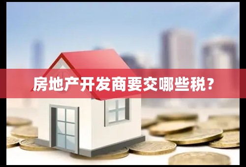 房地产开发商要交哪些税？