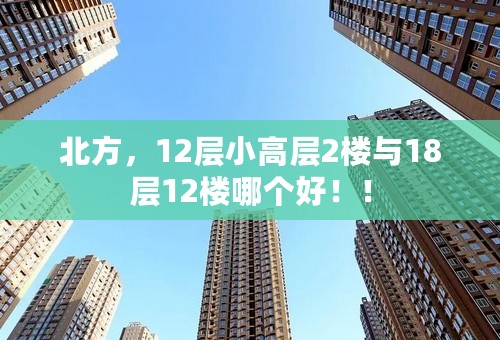 北方，12层小高层2楼与18层12楼哪个好！！