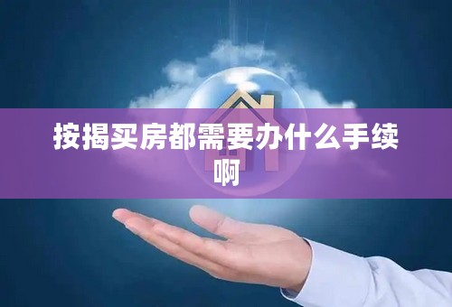 按揭买房都需要办什么手续啊