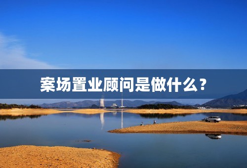 案场置业顾问是做什么？