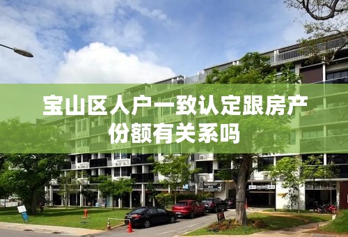 宝山区人户一致认定跟房产份额有关系吗