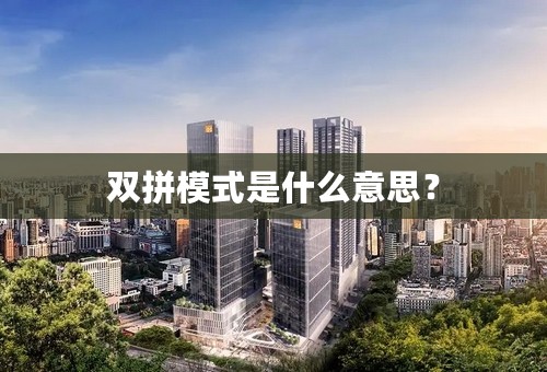 双拼模式是什么意思？