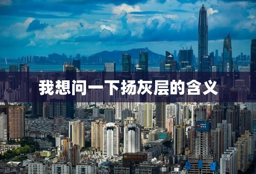 我想问一下扬灰层的含义