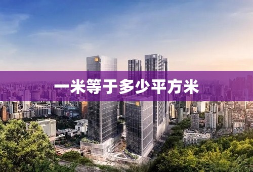 一米等于多少平方米