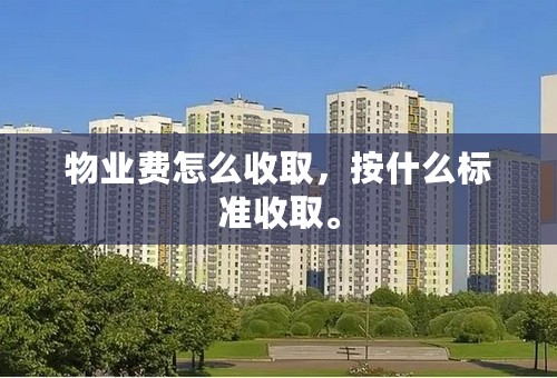 物业费怎么收取，按什么标准收取。