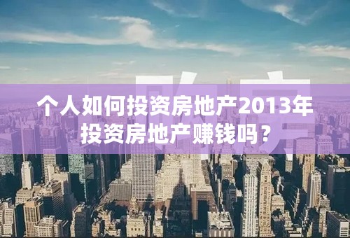 个人如何投资房地产2013年投资房地产赚钱吗？