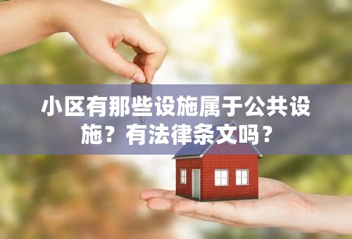 小区有那些设施属于公共设施？有法律条文吗？