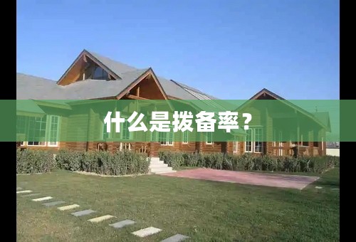 什么是拨备率？