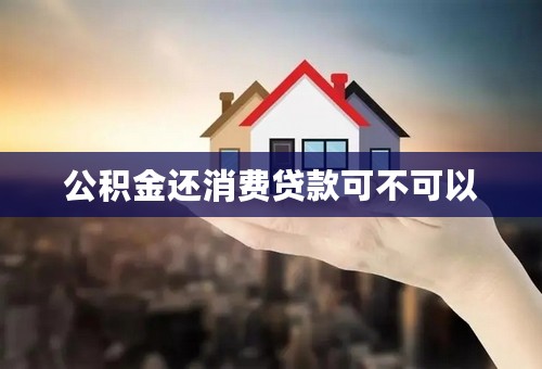公积金还消费贷款可不可以
