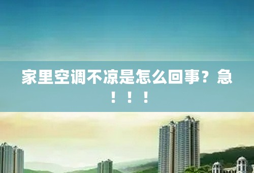 家里空调不凉是怎么回事？急！！！