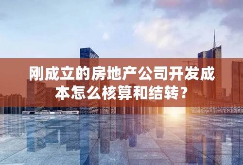 刚成立的房地产公司开发成本怎么核算和结转？