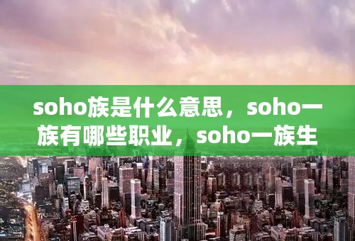 soho族是什么意思，soho一族有哪些职业，soho一族生存手册