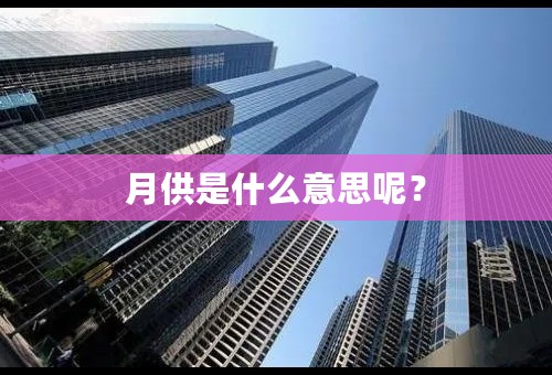 月供是什么意思呢？