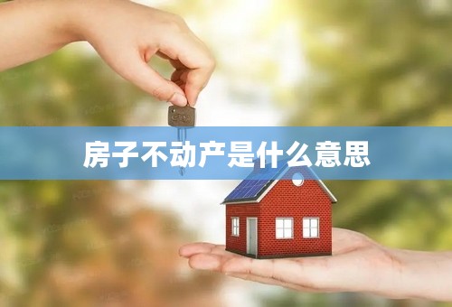 房子不动产是什么意思