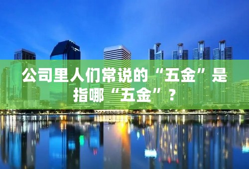 公司里人们常说的“五金”是指哪“五金”？
