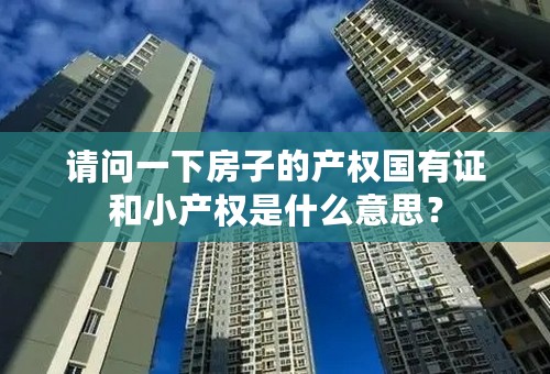 请问一下房子的产权国有证和小产权是什么意思？